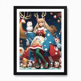 Kawaii Santa Girl II Poster