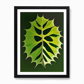 Sycamore Leaf Vibrant Inspired 1 Art Print