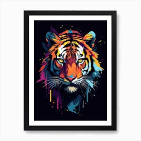 Tiger Art In Minimalism Style 2 Art Print