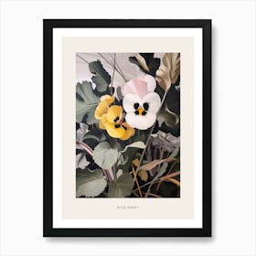 Flower Illustration Wild Pansy 1 Poster Art Print