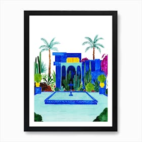 Majorelle Watercolor Póster