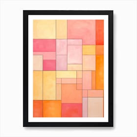 Mondrian Abstract Geometric Illustration 7 Art Print