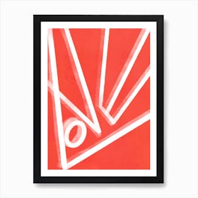 Love Red Contemporary Typographic Art Print