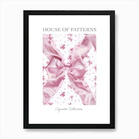 Big Pink Bow Pattern Poster Art Print