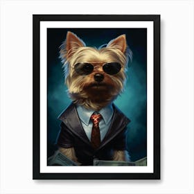 Gangster Dog Silky Terrier 3 Art Print