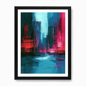 Abstract City | Pixel Art Series 2 Art Print