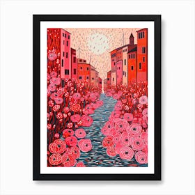 Genoa, Italy, Illustration In The Style Of Pop Art 1 Art Print