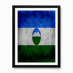 Kabardino Balkaria Flag Texture Art Print