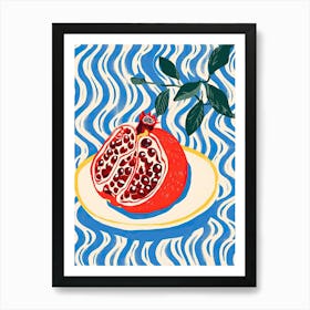 Pomegranate Fruit Summer Illustration 4 Art Print