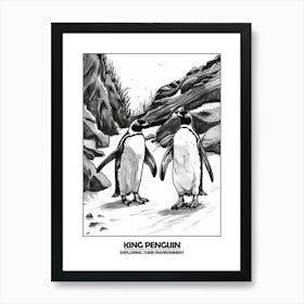 Penguin Exploring Their Environment Poster 3 Art Print