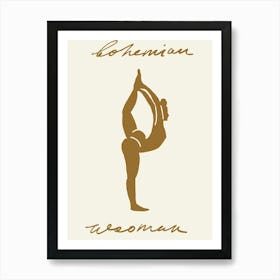 Woman In Yoga Pose Art Print