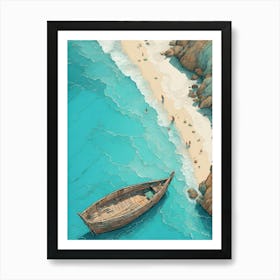 Boat On The Beach 13 Art Print