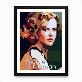 Nicole Kidman Hollywood Actress Retro Style Art Print