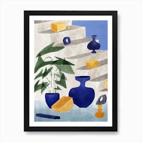 Pots And Cheese Art Print