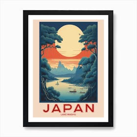 Lake Mashu, Visit Japan Vintage Travel Art 1 Art Print