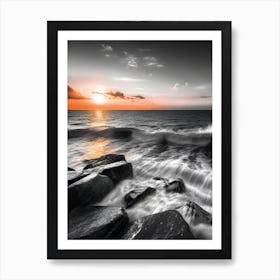 Sunset At The Beach 517 Art Print