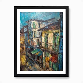 Window View Of Buenos Aires In The Style Of Expressionism 4 Art Print