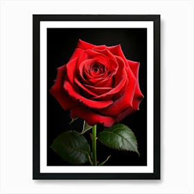 Red Rose Flower Art Print