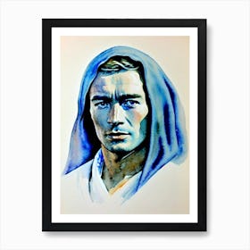Peter O'Toole In Lawrence Of Arabia Watercolor Art Print