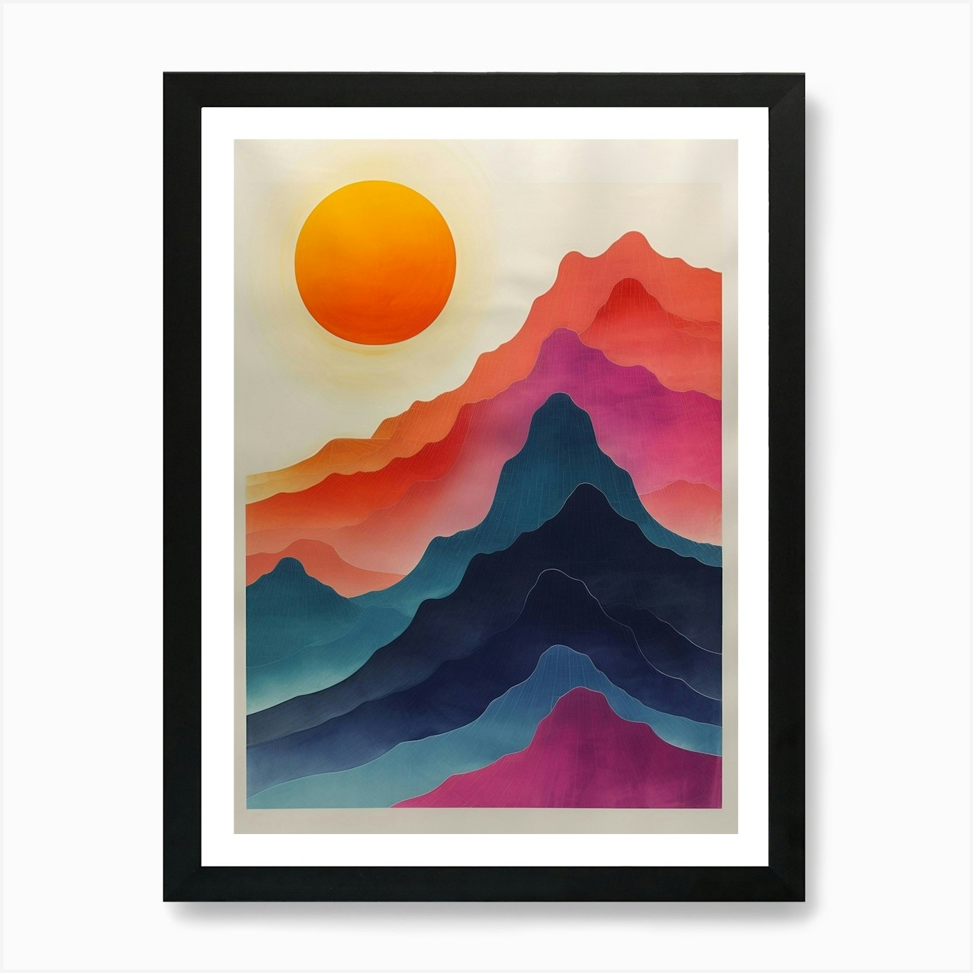 'Sunrise' 114 Art Print Framed Wall Art Poster Canvas Print Picture - Picture 2 of 4