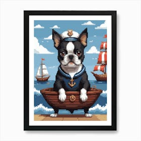 Boston Terrier-Reimagined 46 Art Print
