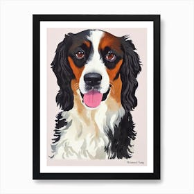 Spaniel (Field) 2 Watercolour Dog Art Print