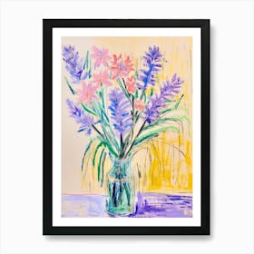 Flower Painting Fauvist Style Lavender 2 Art Print