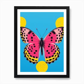 Pop Art Eastern Tailed Blue Butterfly  2 Art Print
