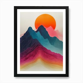 Mountains In The Sky Art Print