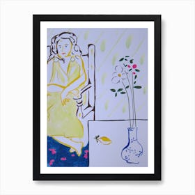 Lady In A Lemon Dress Ii Art Print