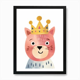 Little Cougar 2 Wearing A Crown Art Print