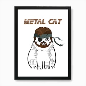 Metal Cat Art Print
