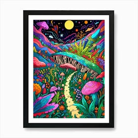 Psychedelic Garden Art Print