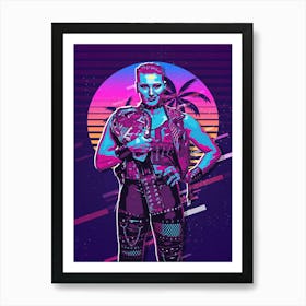 Rhea Ripley 80s Retro Art Print