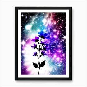 Flower In Space 6 Art Print