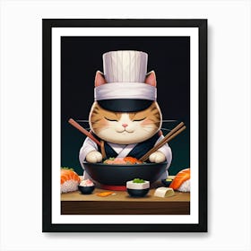 Chef Cat Art Print