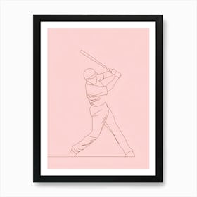 Baseball Player Swinging A Bat 1 Poster