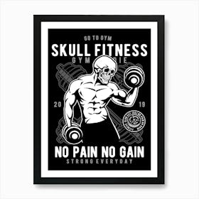 Skull Fitness 1 Art Print