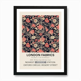 Poster Fern Frost Bloom London Fabrics Floral Pattern 1 Art Print