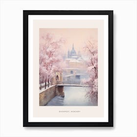 Dreamy Winter Painting Poster Budapest Hungary 3 Art Print