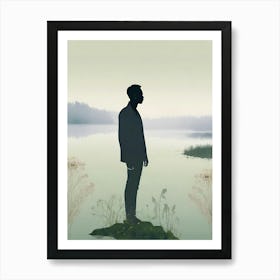 Silhouette Of A Man 1 Art Print