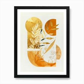 Golden Leaves 19 Art Print