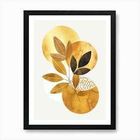 Golden Leaves 15 Art Print