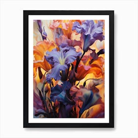 Iris Flowers Art Print