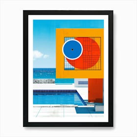 Pool By The Ocean Art Print