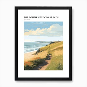 The South West Coast Path England 1 Hiking Trail Landscape Poster Art Print