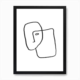 Face In A Square Art Print