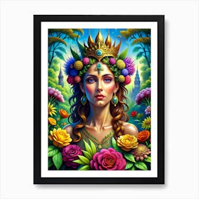 Queen Of Flowers Art Print