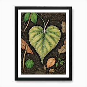 Heart Of A Leaf Art Print