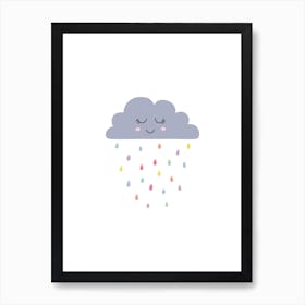 Cute Rainbow Cloud Art Print Art Print